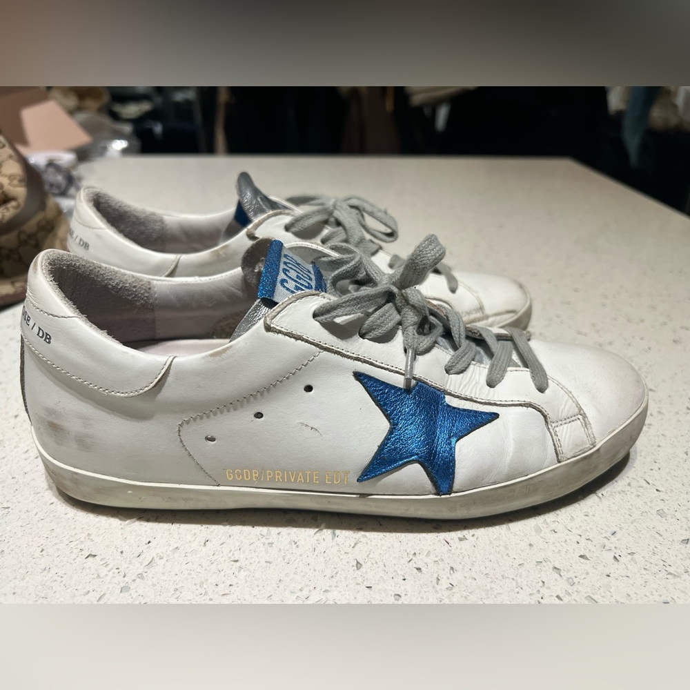 Golden goose superstar white private edition low top sneakers